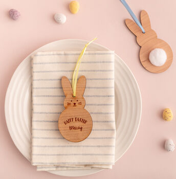 Personalised Happy Easter Bunny Decoration, 2 of 4