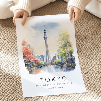 Tokyo Japan Travel Poster Of The Skytree, 3 of 7