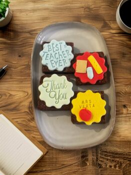 Thank You Teacher Belgian Chocolate Brownie Gift, 3 of 6