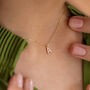 9ct Gold Fluted Initial Necklace, thumbnail 1 of 4