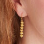 Gold Plated Filigree Boho Dangly Drop Earrings, thumbnail 2 of 7