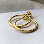 Fine Textured Hoop Earrings, thumbnail 4 of 10