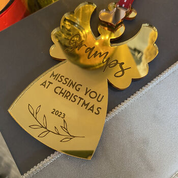 Personalised Rose Gold Angel Christmas Tree Dec 23, 9 of 10
