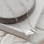 Personalised Silver Oval Tag Necklace, thumbnail 2 of 7