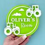Personalised Tractor Children's Door Sign, thumbnail 1 of 4