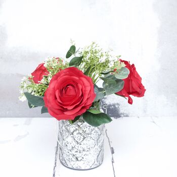 Loose Red Christmas Flower Bouquet Artificial, 6 of 7