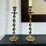 Pair Of Vintage Brass Barley Twist Candlesticks, thumbnail 5 of 5