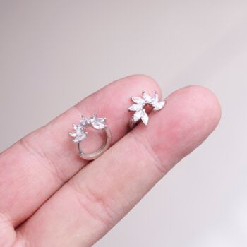 Baguette Cz Earrings 925 Sterling Silver, 6 of 7