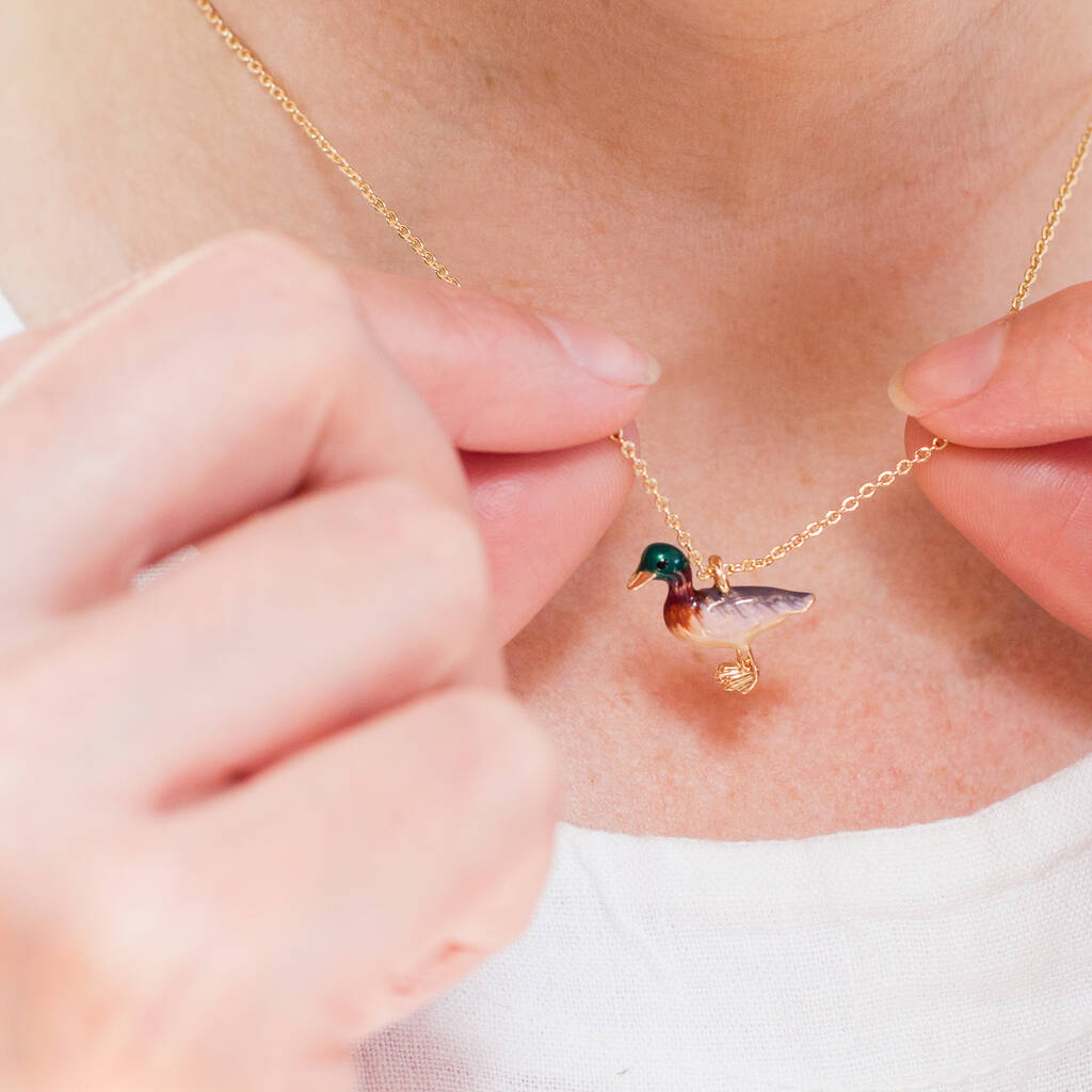 Duck Enamel Necklace By Home & Glory | notonthehighstreet.com