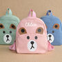 Personalised Kids Pink Teddy Backpack, thumbnail 1 of 4