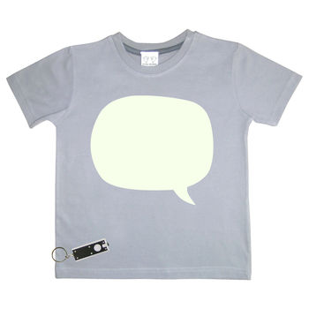 Speech Bubble Glow In The Dark Interactive T Shirt, 7 of 8