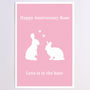 Personalised Bunny Anniversary Card, thumbnail 4 of 7