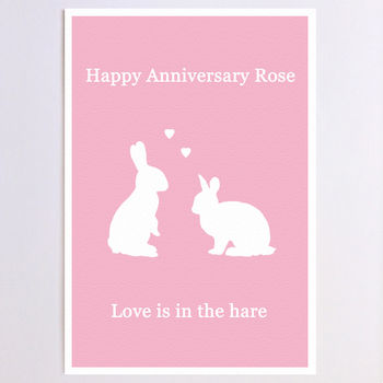 Personalised Bunny Anniversary Card, 4 of 7