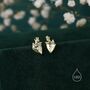 Anatomical Heart Stud Earrings In Sterling Silver, thumbnail 9 of 12
