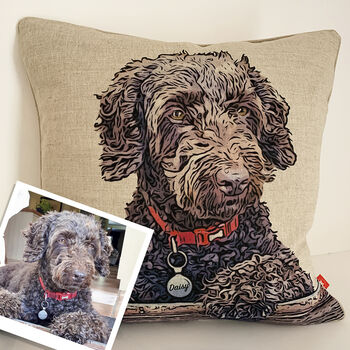 Personalised Pet Portrait Cushion, 3 of 12