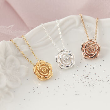 English Rose Sterling Silver Necklace, 3 of 11