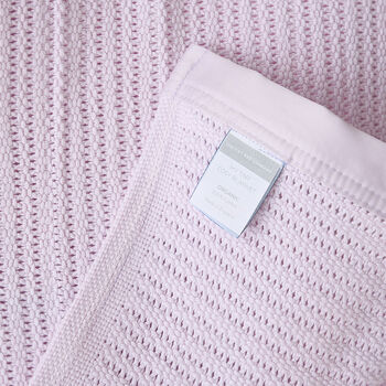 100% Organic Baby Blanket Dusty Pink, 3 of 4