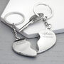 Personalised Joining Hearts Special Date Keyring Set, thumbnail 4 of 5