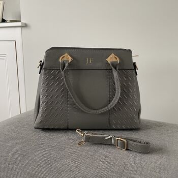 Personalised Grey Handbag Cross Body Bag, 5 of 5