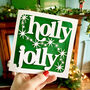 Holly Jolly Christmas Card, thumbnail 2 of 4