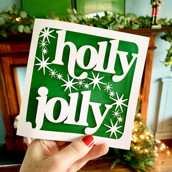 Holly Jolly Christmas Card, 2 of 4