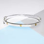 Solid Silver Screw Accent Bangle, thumbnail 1 of 5