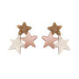 Statement Star Earrings In Gold Glitter, thumbnail 3 of 4