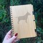 Personalised English Bull Terrier Dog Engraved Notebook, thumbnail 5 of 5