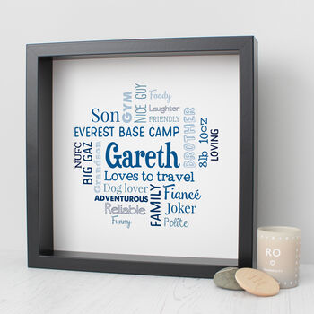 Personalised Birthday Word Art Gift For Him, 2 of 5