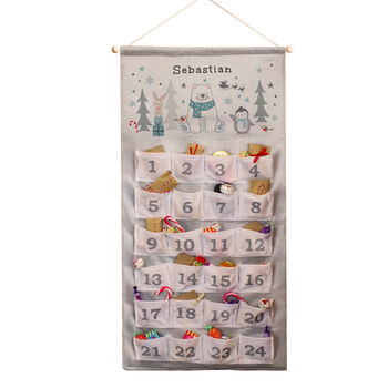 Personalised Hanging Advent Calendar Polar Bear Design, 6 of 6