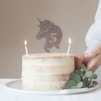 Personalised Age Unicorn Cake Topper, 2 of 5