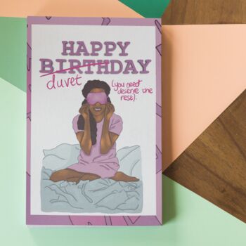 Personalised Birthday And Duvet Day Card, 2 of 4