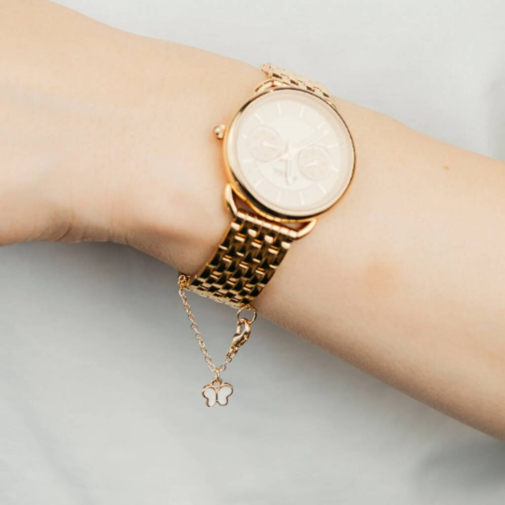 Minimalistic Gold Apple Watch Butterfly Charm Drop, 1 of 3