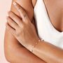 Stainless Steel Mixed Pearl Chain Bracelet In Gold, thumbnail 3 of 4