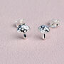 Sterling Silver Mini Toadstool Stud Earrings, thumbnail 5 of 7