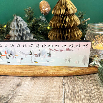 Personalised Advent Slider Christmas Village Scene, 2 of 5