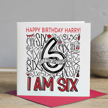 Personalised 6th Birthday Card, 5 of 5