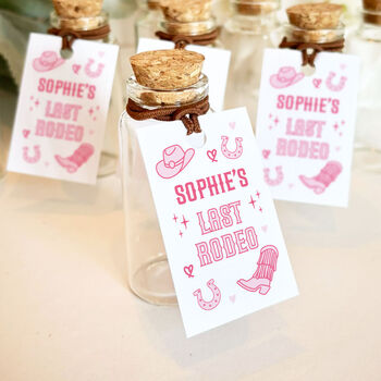 Last Rodeo Hen Party Favours Personalised Shot Bottle Party Bag Filler, 6 of 7
