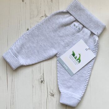 Heritage Organic Knitted Baby Joggers, 2 of 2