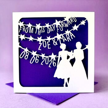 From This Day Personalised Female Couple Wedding Card, 4 of 5
