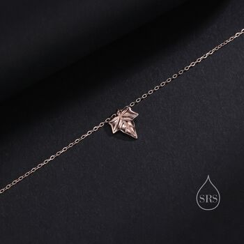 Cute Little Ivy Leaf Pendant Necklace, 6 of 10