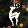 Personalised Reindeer Christmas Tree Decoration, thumbnail 2 of 4