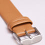 Tan And Silver Vegan Leather Watch, thumbnail 3 of 3
