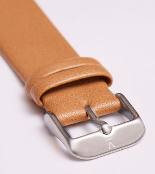 Tan And Silver Vegan Leather Watch, 3 of 3
