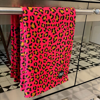 Leopard Print Handmade Tea Towel, 6 of 11