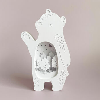 'Forest Friends' Bear Handmade Lightbox, 2 of 7