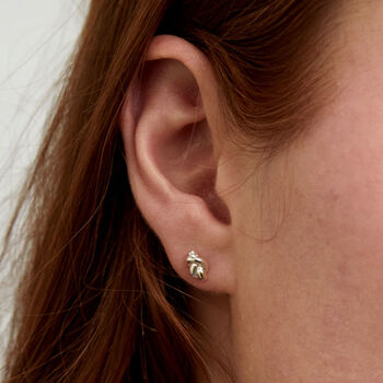 St Ives Silver Knot Stud Earrings, 2 of 5