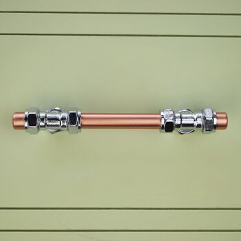 Copper And Chrome Pull Handle T Shaped, 2 of 10