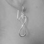 Infinity Heart Wavy Drop Sterling Silver Earrings, thumbnail 4 of 8