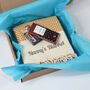 Personalised Gift Set For Nanny, Handwoven Throw, Chocolate And Coffee, thumbnail 1 of 12